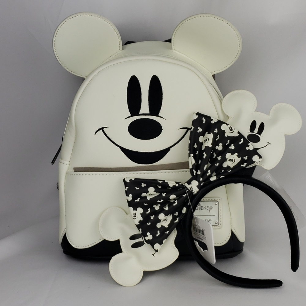 Loungefly Ghost Mickey Backpack Ears